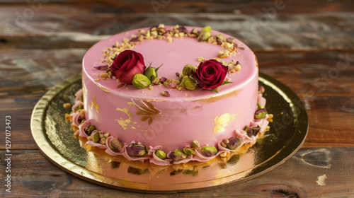 pistacchio rose cake