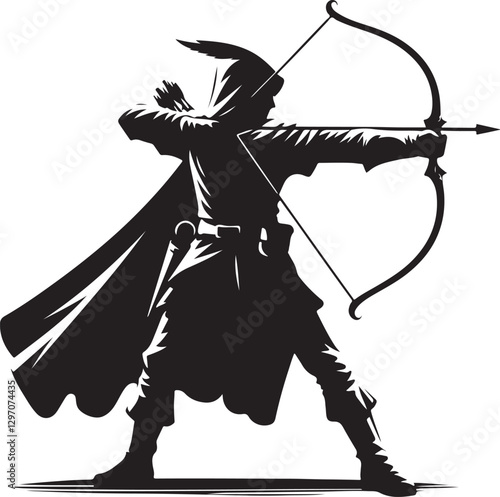 Robin Hood Figure Vector Illustration