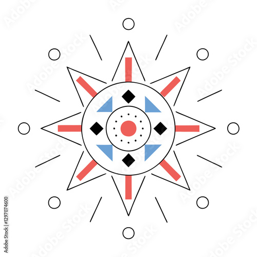 Geometric Mandala: Coral.