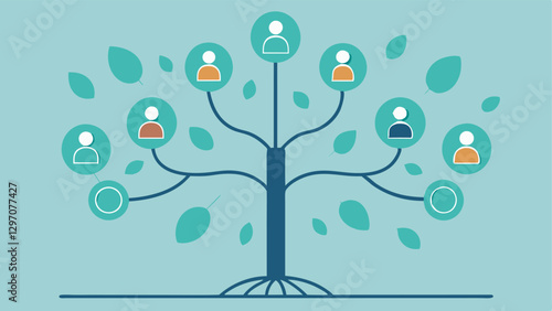 Tree of Trust A large tree representing a team with roots labeled as trust communication and support symbolizing how trust is the foundation that allows the team to grow.