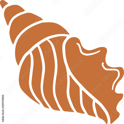 Vintage conch shell illustration 