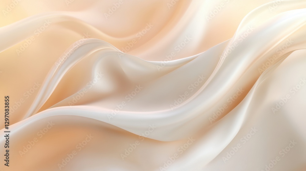 Abstract Wave Form in Peach and White Abstract Wave Form in Peach and White
