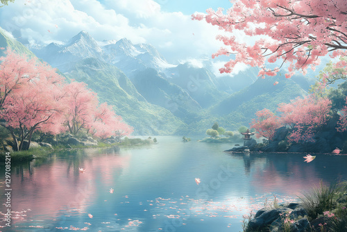 A calming scene of nature, ...