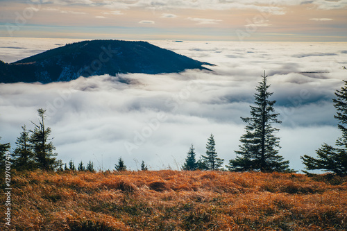 A Gloomy Autumn Day Unfolding Over the Mystical Peaks of the Low Tatras