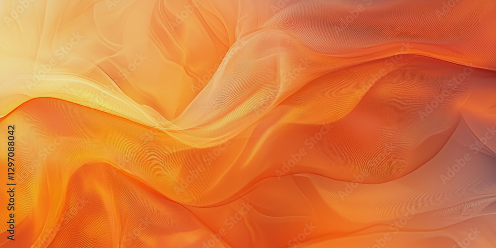 Fototapeta premium Abstract orange background. Soft bright waves