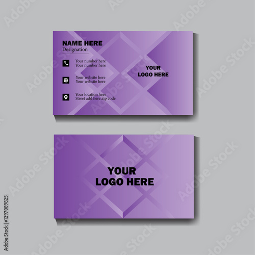 Orchid modern creative business card simple clean template vector design