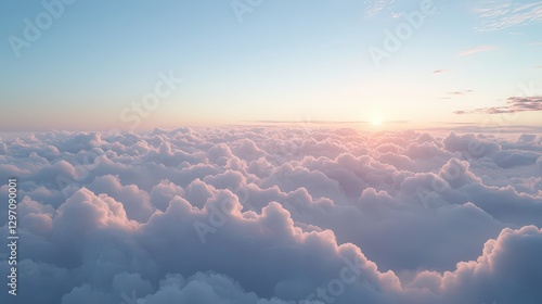 Soft, pastel clouds at sunrise, symbolizing hope and new beginnings. Perfect for meditation apps, travel blogs, or inspirational content.