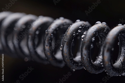A close-up of a spiral spri...