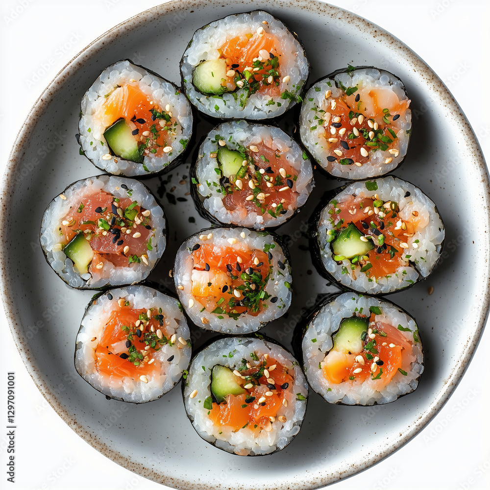 Sushi Rolls & Sashimi Platter – Japanese Cuisine with Fresh Ingredients, Healthy and Tasty Seafood Delight Sushi Rolls & Sashimi Platter – Japanese Cuisine with Fresh Ingredients, Healthy and Tasty Seafood Delight