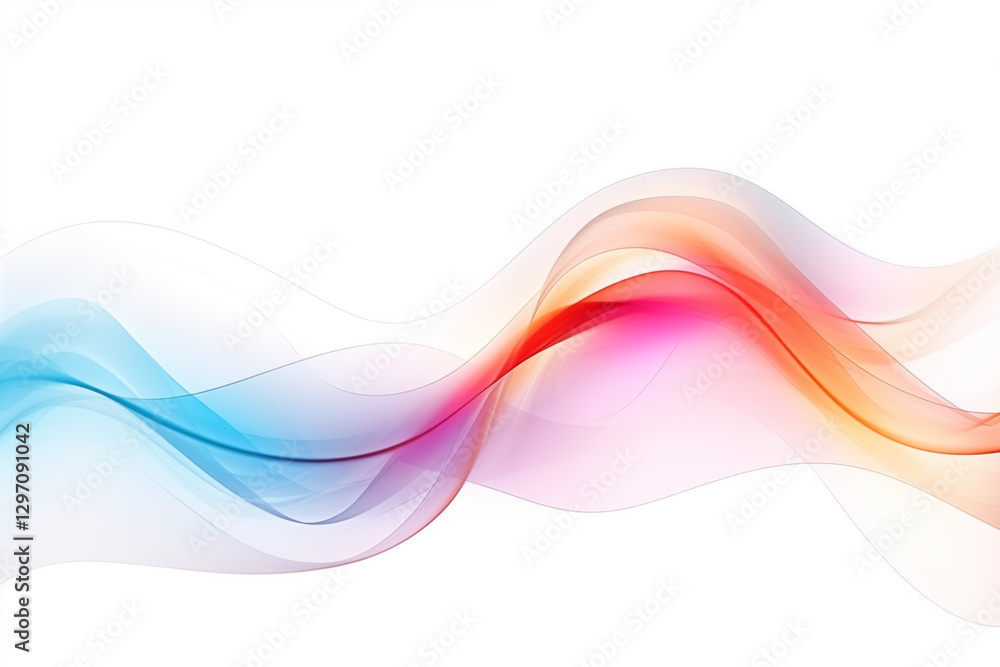Colorful glowing, semi-transparent abstract element on a white background. Colorful glowing, semi-transparent abstract element on a white background.