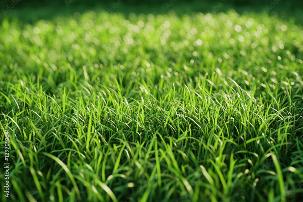 Fototapeta premium A detailed view of a lush green grass field