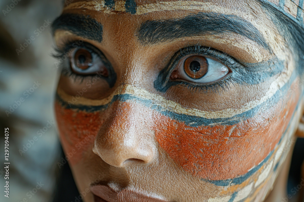 A depiction of Queen Hatshepsut, historical and dignified, ancient Egyptian theme A depiction of Queen Hatshepsut, historical and dignified, ancient Egyptian theme
