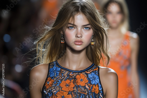 A fashionable model showcas...