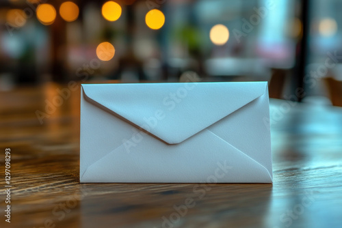 A folded mailer on a table,...