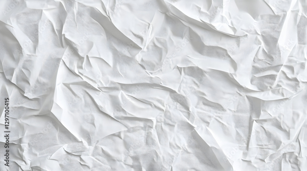 Obraz premium crumpled white paper texture, abstract background