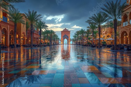 A modern street in Al Khoba...