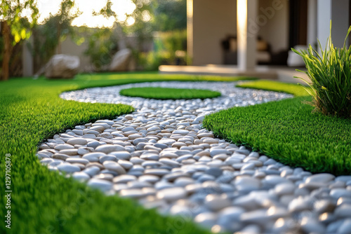 A patch of fake grass, mode...