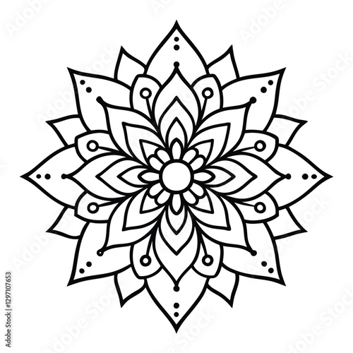 Abstract mandal design vector art