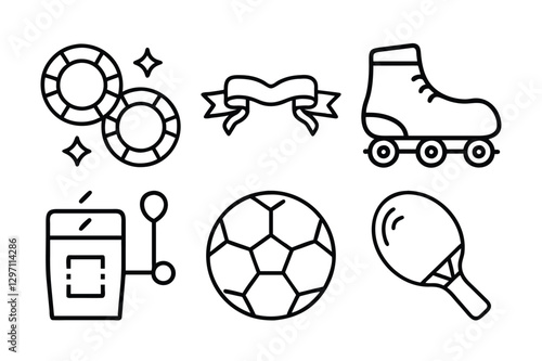 set of soccer players