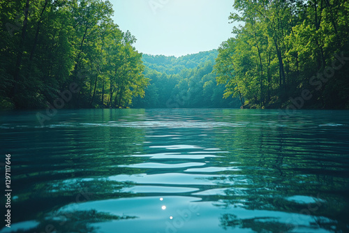 A serene view of Table Rock...