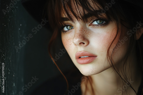 A striking portrait of a wo...