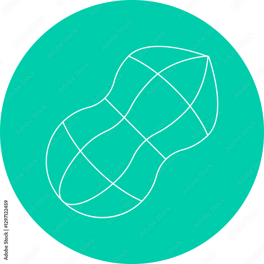 Peanut single vector icon illustration Peanut single vector icon illustration