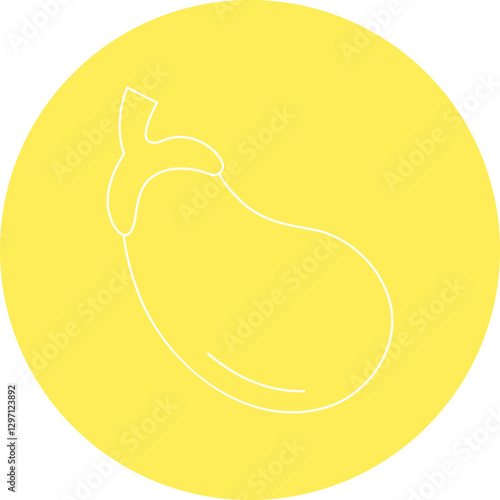 Eggplant single vector icon illustration