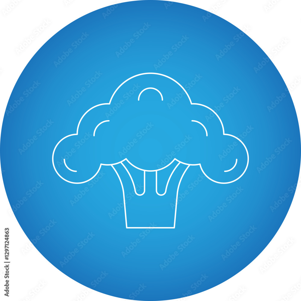 Broccoli single vector icon illustration Broccoli single vector icon illustration