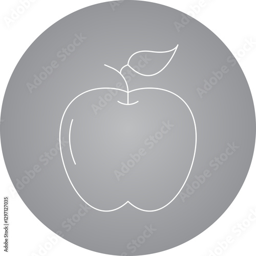 Apple single vector icon illustration