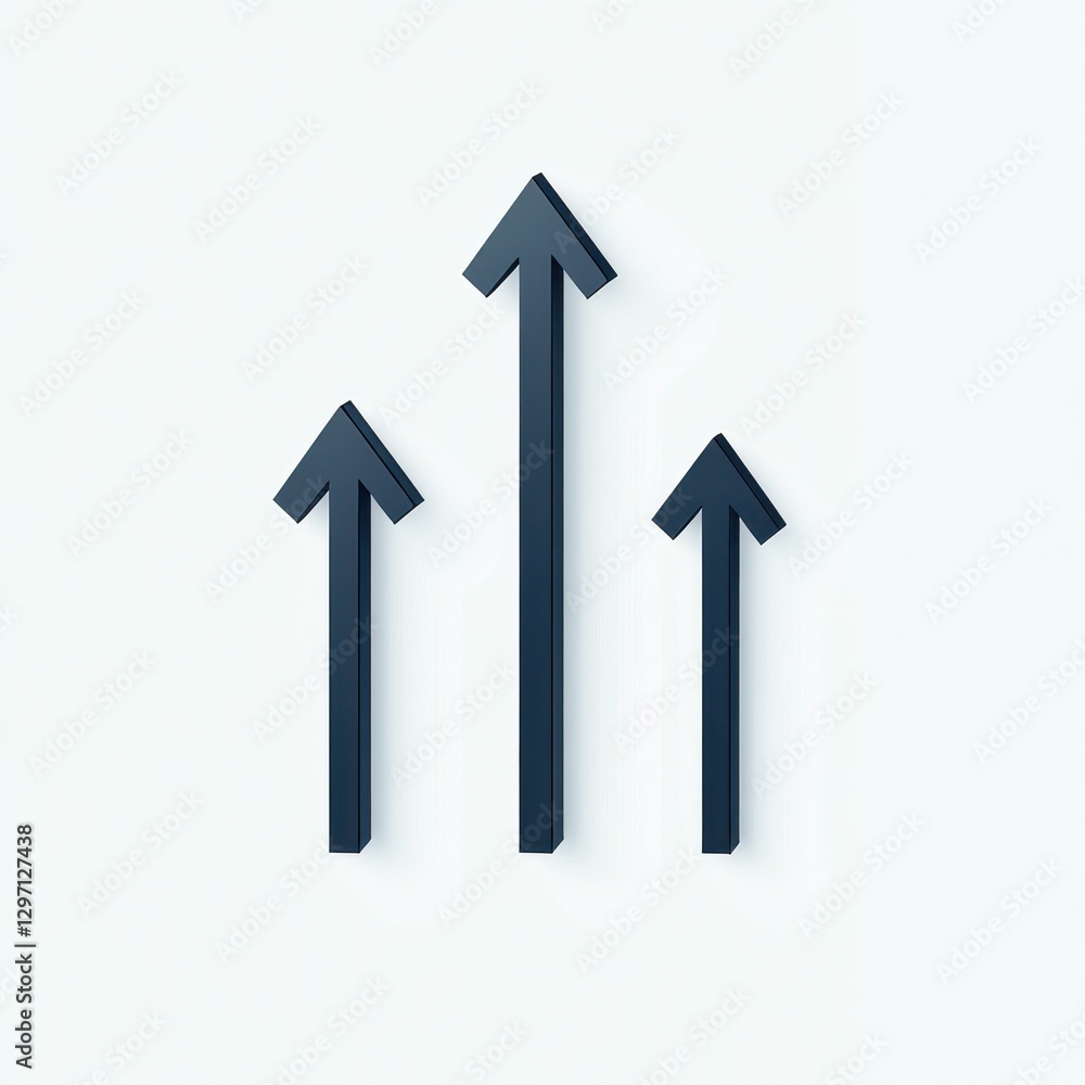 Stylized upward arrows in dark tones representing growth and progress. Stylized upward arrows in dark tones representing growth and progress.