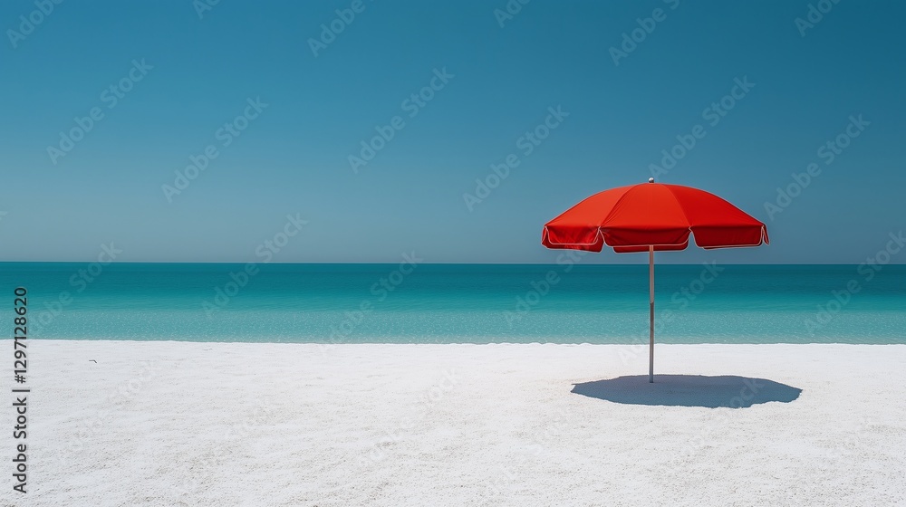 Paradise Beach with Clear Blue Sky and White Sand – Luxury Vacation Concept Paradise Beach with Clear Blue Sky and White Sand – Luxury Vacation Concept