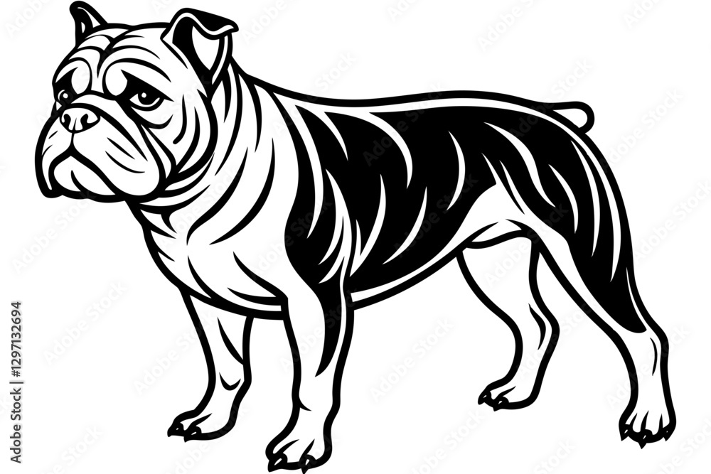 Fototapeta premium Eye-Catching Bulldog Vector Design