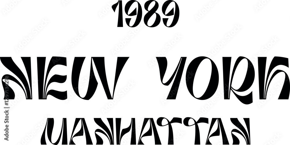 Fototapeta premium design, text, typography, new york, fashion, print, lettering, tee, american, font, poster, style, sign, college, shirt, banner, vintage, varsity, authentic, illustration, urban, manhattan