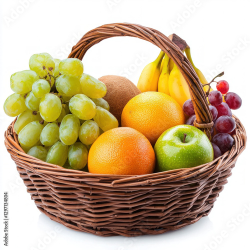 fruit basket isolated