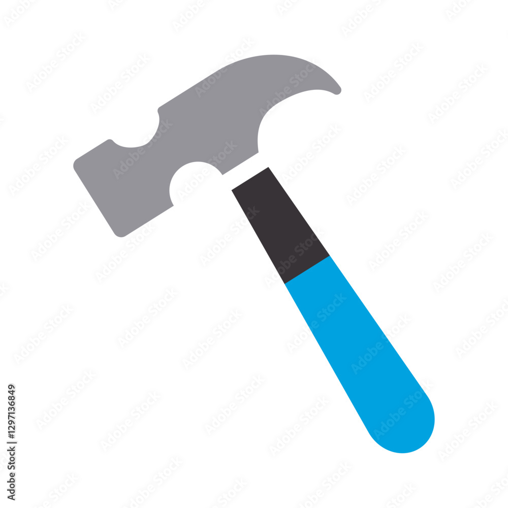 Hammer Icon in flat style isolated on white background. Colorful Hammer for web, app, logo, UI.tool for industrial workers. Equipment for repair and reconstruction. Vector illustration, EPS10 Hammer Icon in flat style isolated on white background. Colorful Hammer for web, app, logo, UI.tool for industrial workers. Equipment for repair and reconstruction. Vector illustration, EPS10