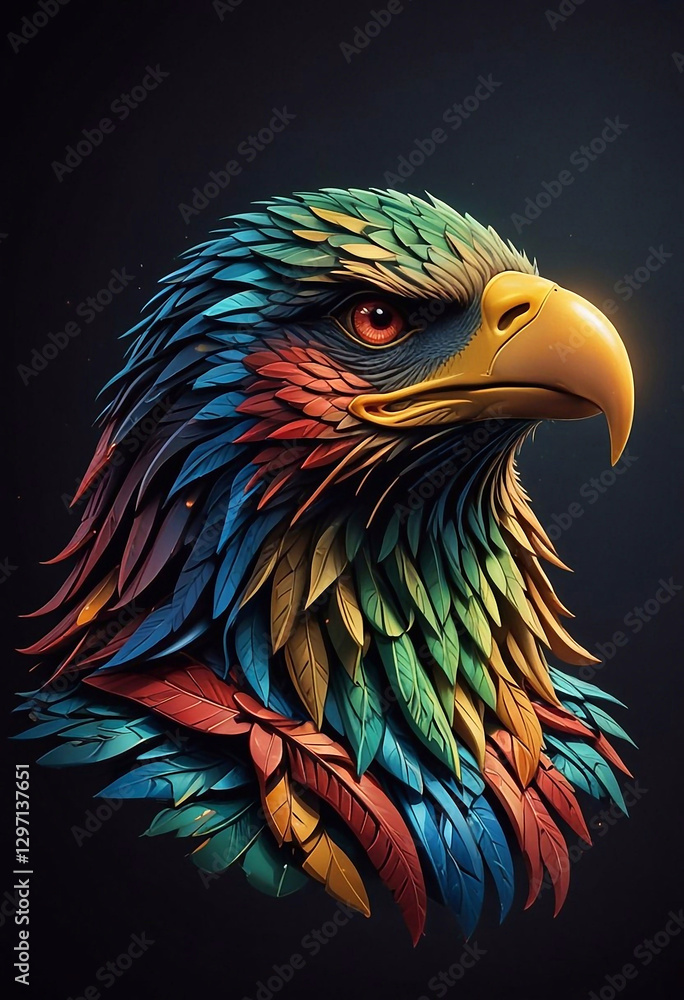 Fototapeta premium A stylish eagle logo that symbolizes strength, power and freedom. Ideal for brands looking for a powerful and dynamic visual identity