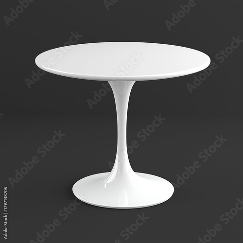 modern table on black isolated