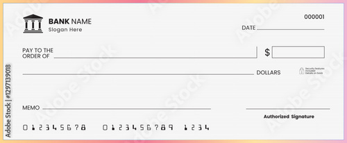 Blank Check Template – Editable Bank Cheque Vector Design