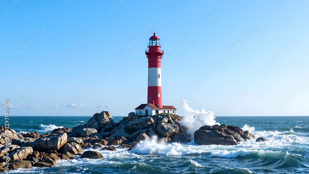 Obraz premium lighthouse in the sea