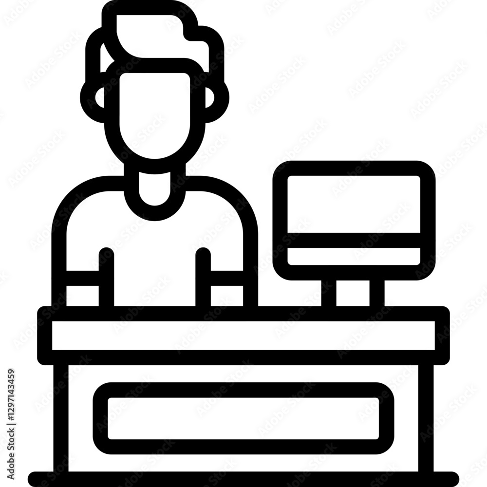 Naklejka premium Pharmacy Counter Icon