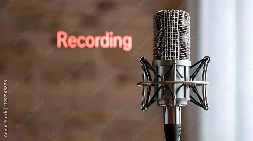 Fototapeta premium Studio Microphone Ready for Recording