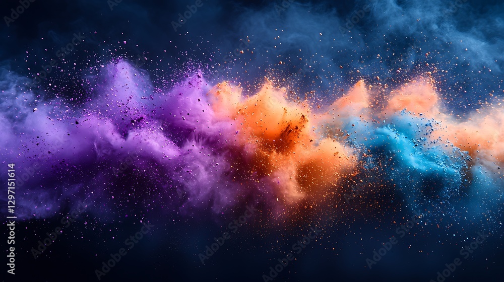 Fototapeta premium Vibrant Color Explosion Abstract Art Display