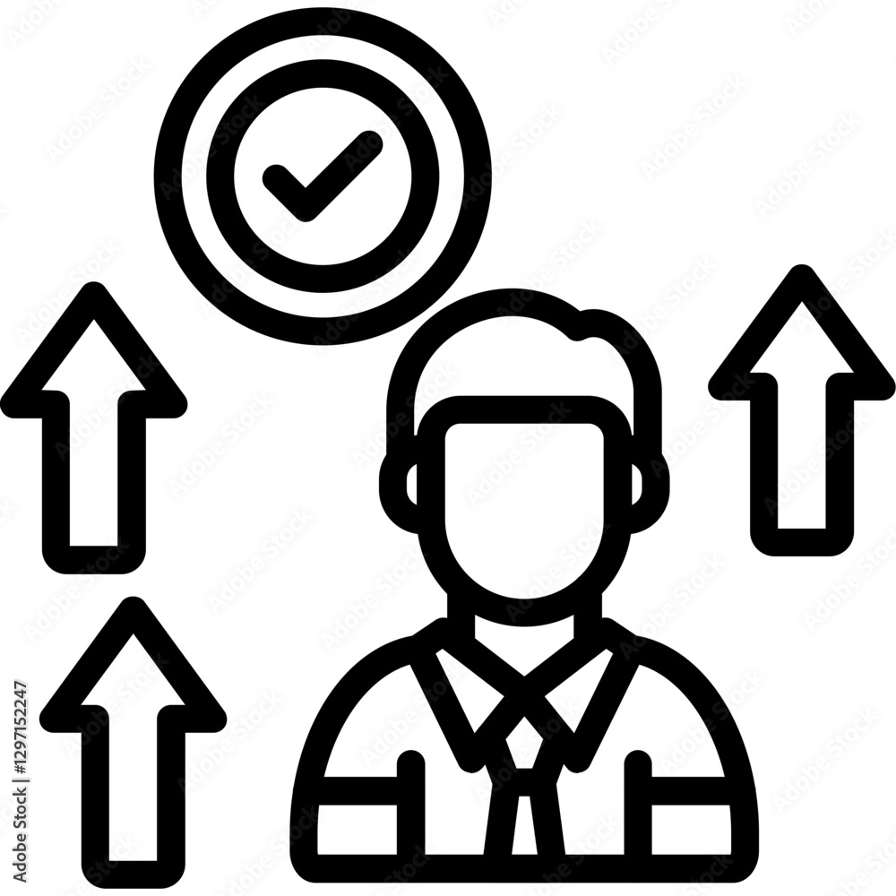 Obraz premium Positive Mindset Icon