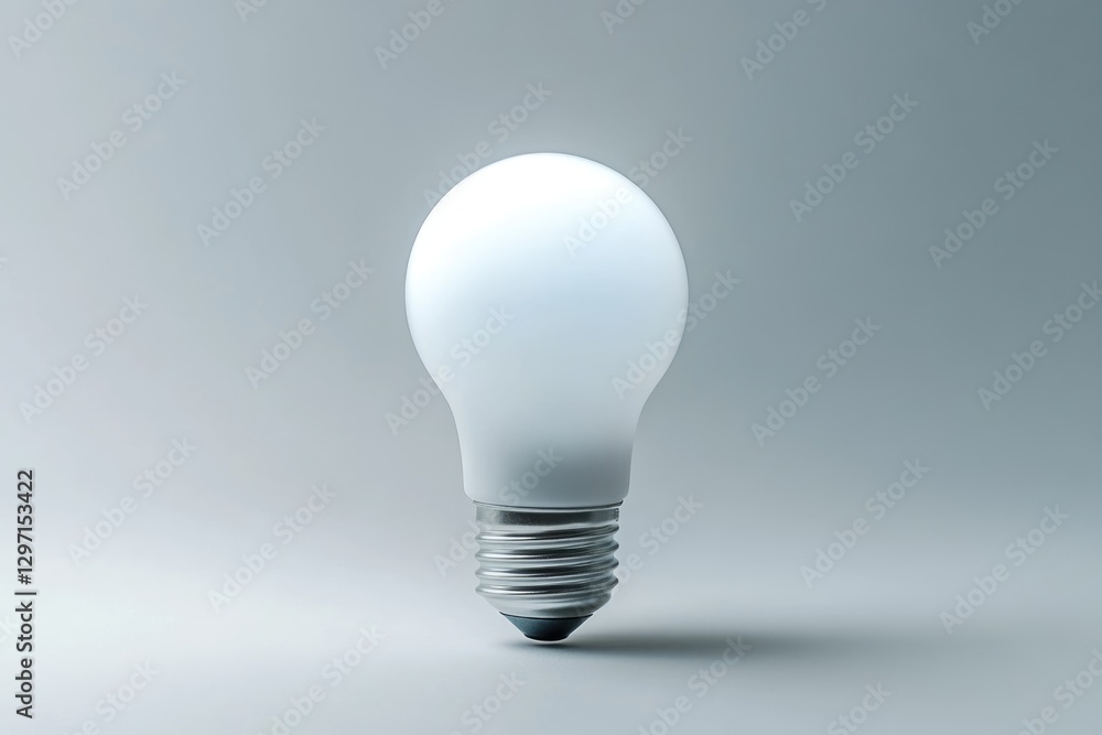 A single, bright light bulb, illuminated against a neutral background, symbolizes ideas and innovation. A single, bright light bulb, illuminated against a neutral background, symbolizes ideas and innovation.