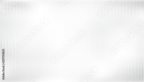Vector ribbed glass texture background. Light grey white ribbed glass. Mesh gradient. acrylic ribbed bath surface. Ribbed glass background semitransparent overlay. Bath wall window