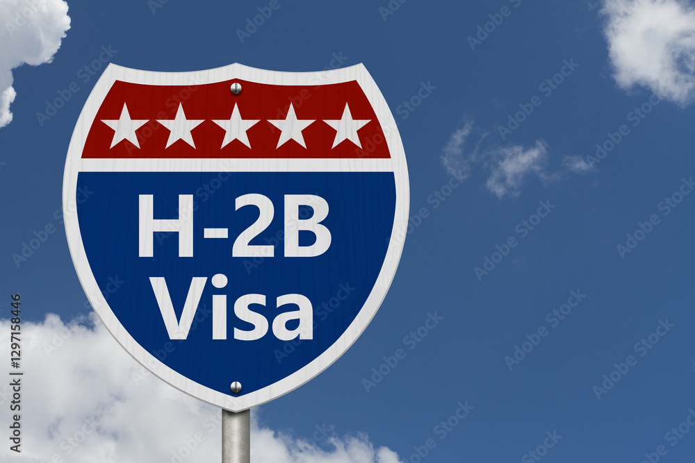 H2b Visa highway sign