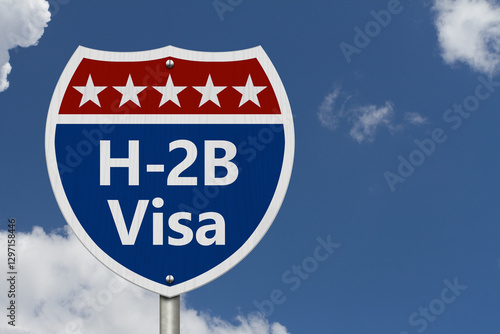 Obraz na płótnie H2b Visa highway sign w salonie