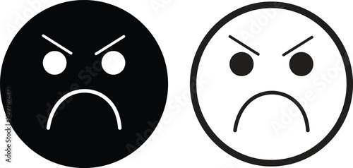 Emoji face icon in flat line set. isolated on transparent background Doodle drawn sketch style. with different expression emotion