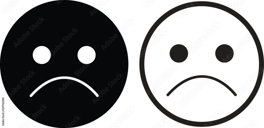 Fototapeta premium Emoji face icon in flat line set. isolated on transparent background Doodle drawn sketch style. with different expression emotion