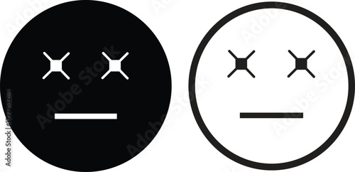 Emoji face icon in flat line set. isolated on transparent background Doodle drawn sketch style. with different expression emotion